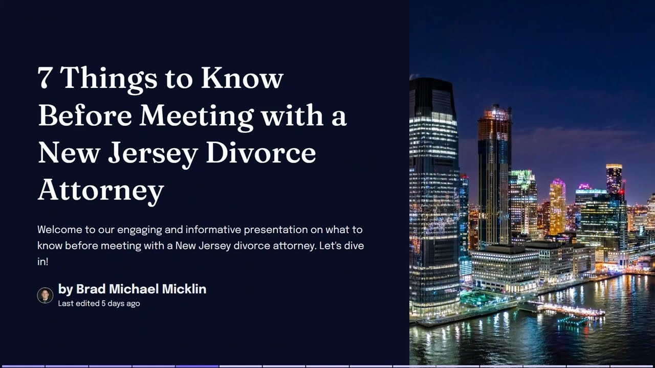 Webinar: 7 things to know before meeting with a NJ divorce Atty