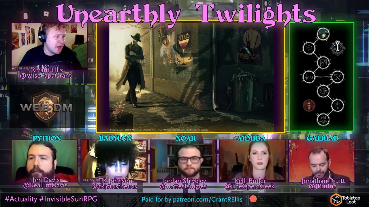 Unearthly Twilights Episode 2- Invisible Sun RPG by Monte Cook Games Web DM Live Play