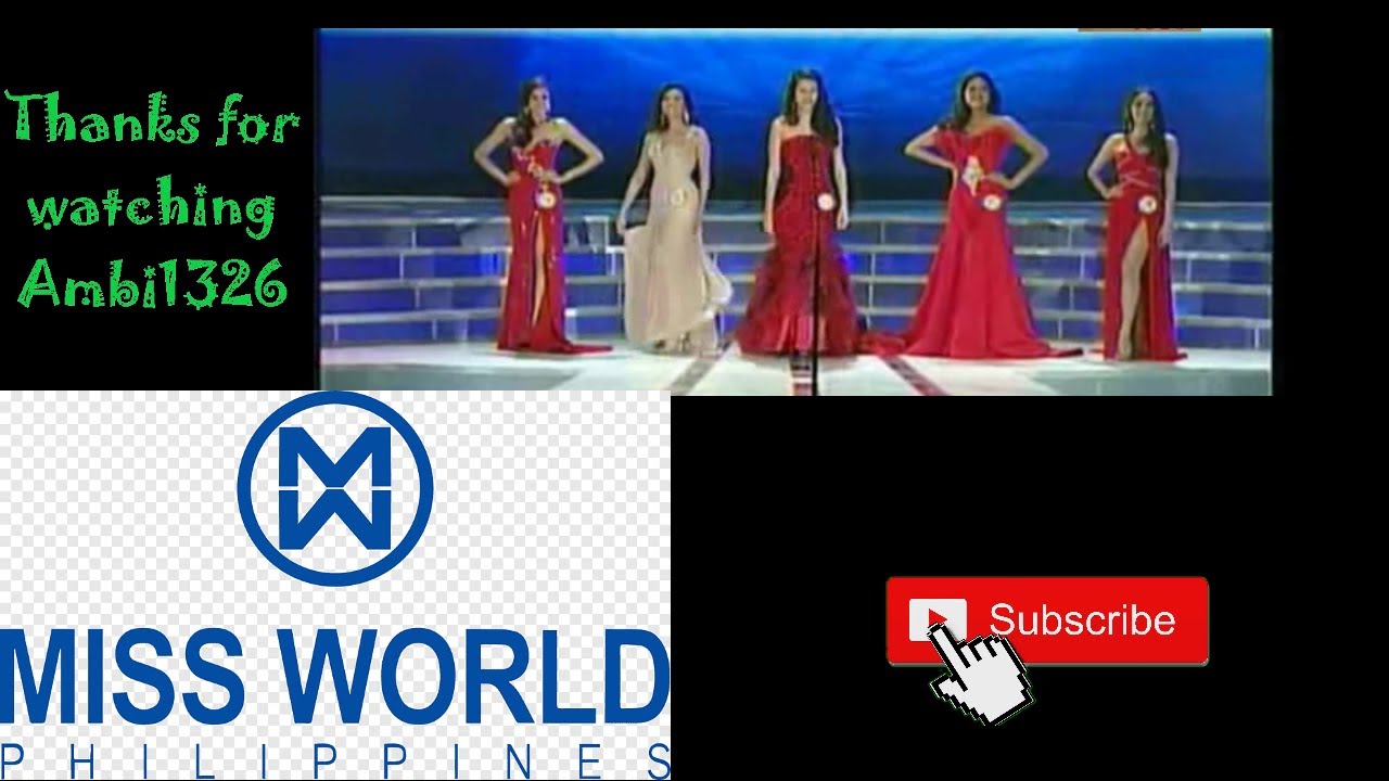 Miss World Philippines 2011 Full and 2012