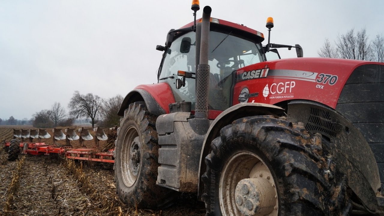 Jesienna orka na 33 skiby i 1175KM - w akcji 2x Case IH, John Deere, Steyr
