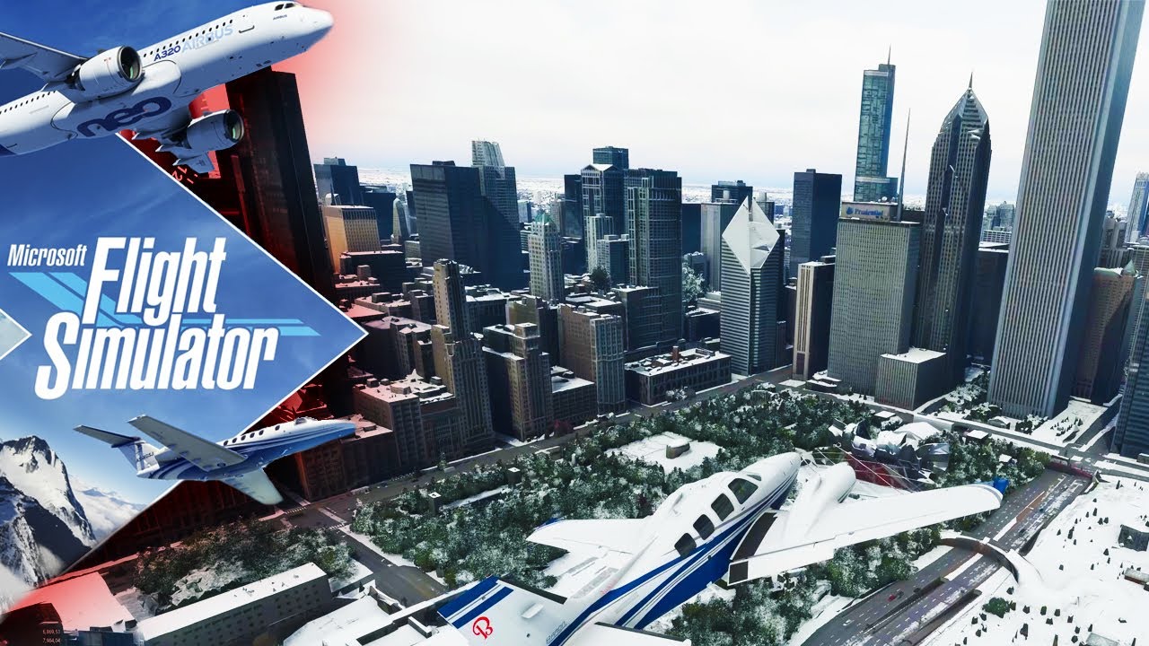 [🔴4K] Chicago Winter Flight | Microsoft Flight Simulator 2020 [RTX ULTRA]