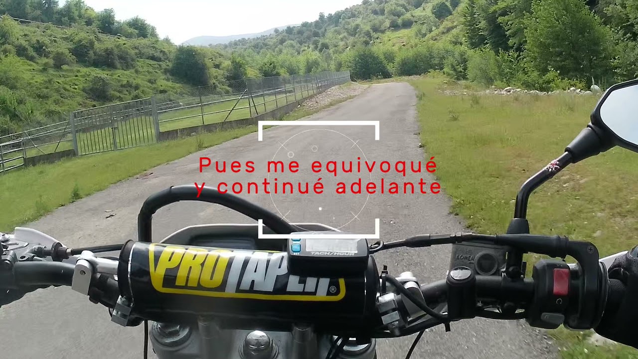 Ruta truncada a la fuente de Yalde 😟, hacemos pequeña pista en Yamaha DTX 125