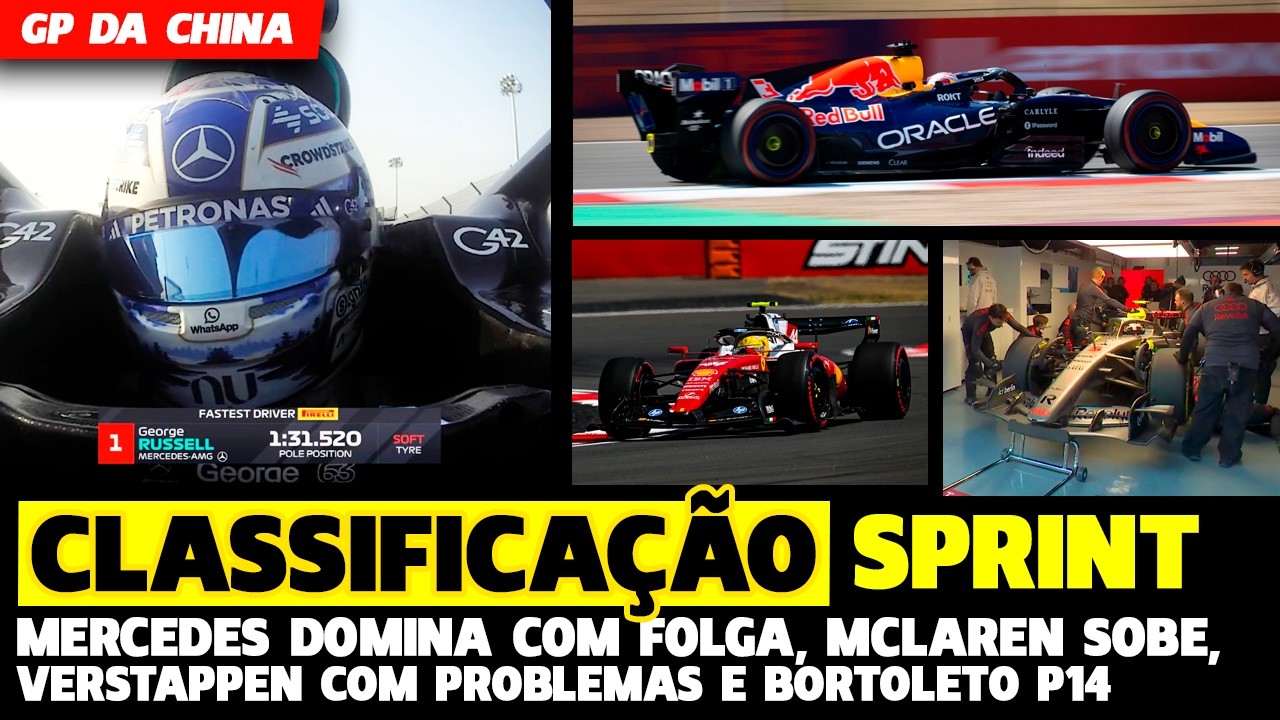 🚨CLASSIFICAÇÃO SPRINT: MERCEDES DOMINA COM FOLGA, VERSTAPPEN COM PROBLEMAS, BORTOLETO | FÓRMULA 1