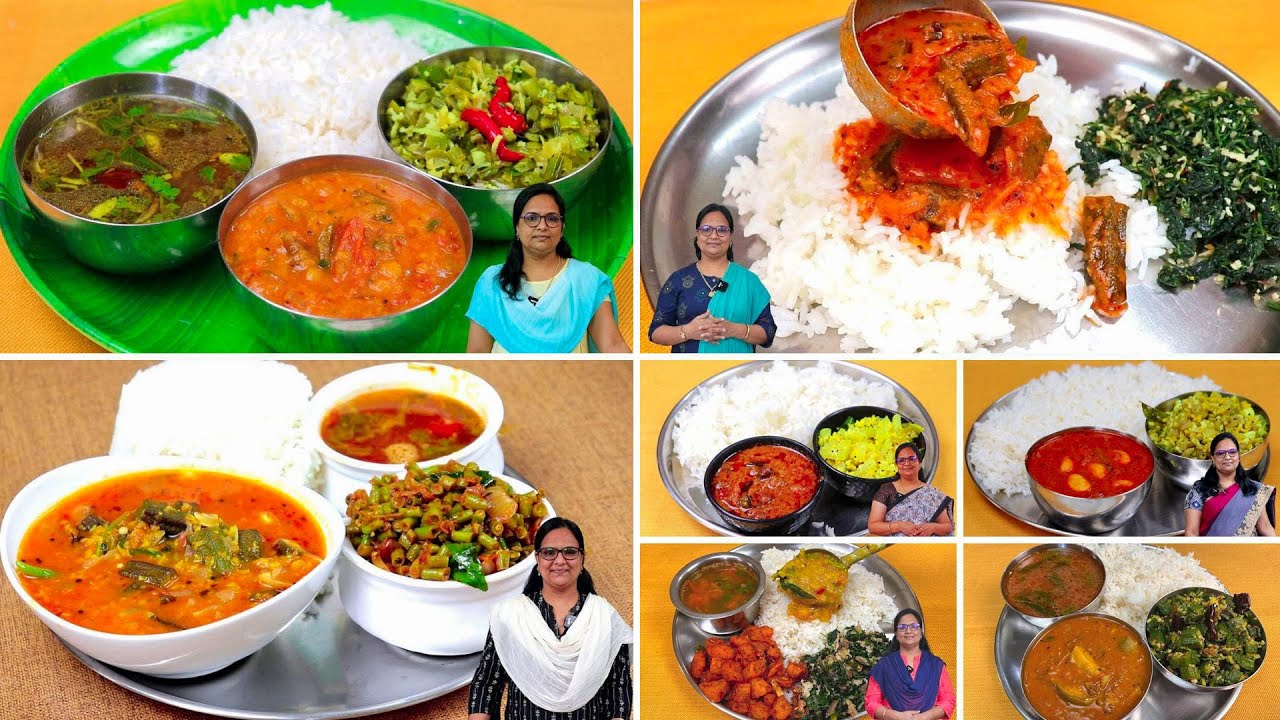 7 நாட்களுக்கு 7 விதமான வெஜ் Lunch Combo Recipes | 7 Days 7 Variety Veg Lunch Combo Recipes