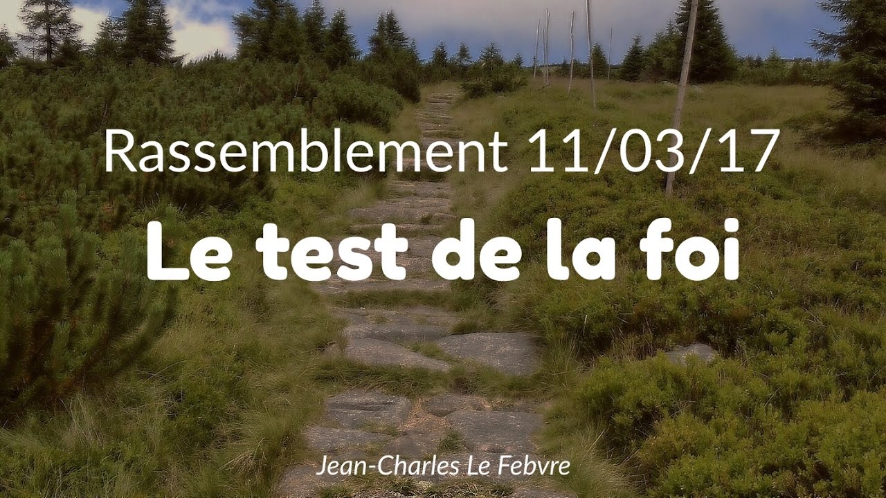 Le test de la foi. Jean-Charles Lefebvre