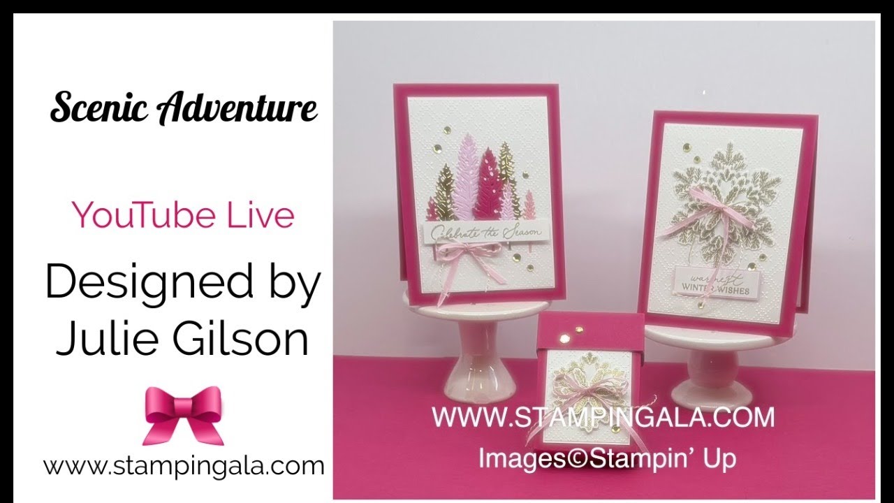 Scenic Adventure Die Christmas Cards | Gold Embossed Winter Wishes | Stampin' Up Tutorial