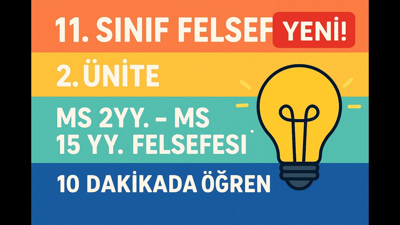 🎯  11. Sınıf Felsefe 2. Ünite • MS 2–15 YY FELSEFESİ  ÖZETİ”