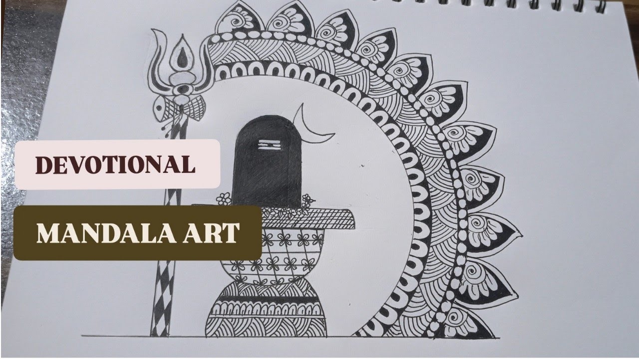 Devotional Mandala Art | Lord Shiva Drawing Process