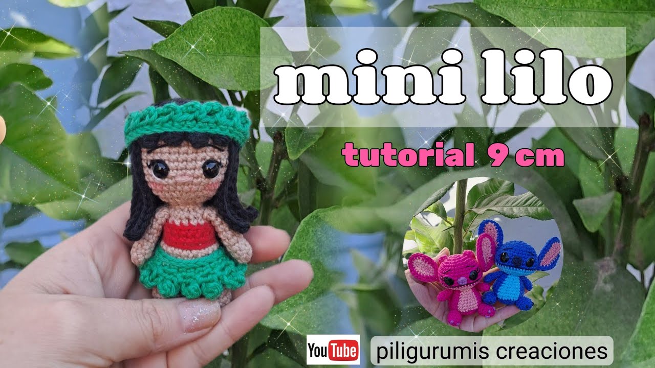 Mini Lilo amigurumi Tutorial llavero ( mini colecci&oacute;n)