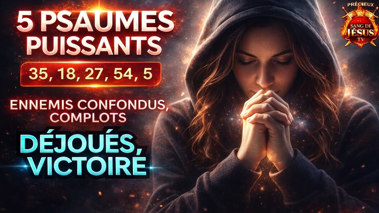 ⚔️ PRIÈRE PUISSANTE : ENNEMIS CONFONDUS, COMPLOTS DÉJOUÉS, VICTOIRE 🔥 — 📖 PSAUME 35, 18, 27, 54, 5