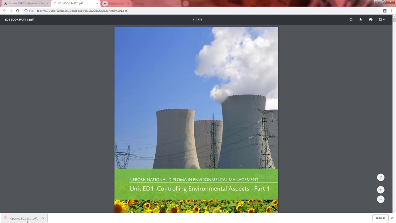 RRC NEBOSH National Diploma in Environmental Management Online Course Information
