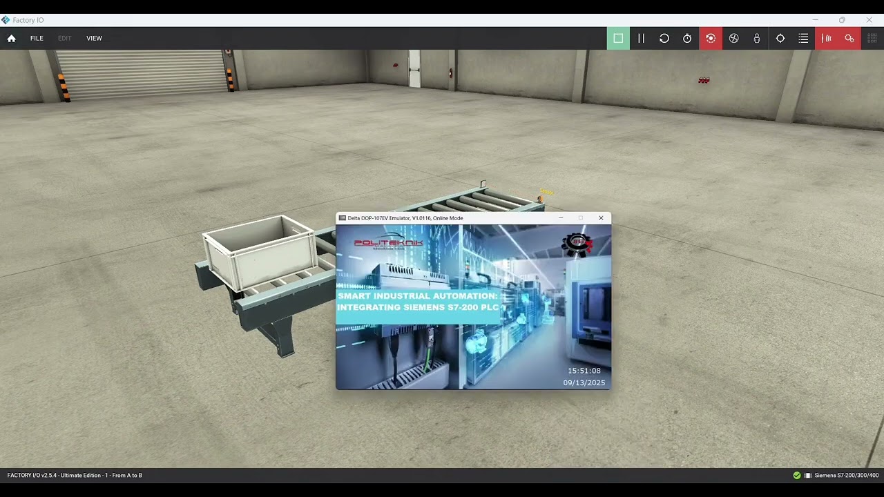 Factory IO Simulation 1 using STEP 7 MicroWin software