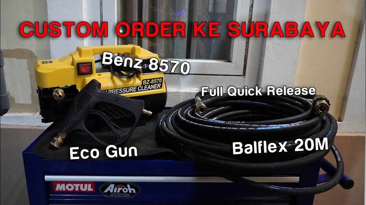 Benz 8570, Selang balflex 20M, Eco Gun ..... Ke Surabaya !!!