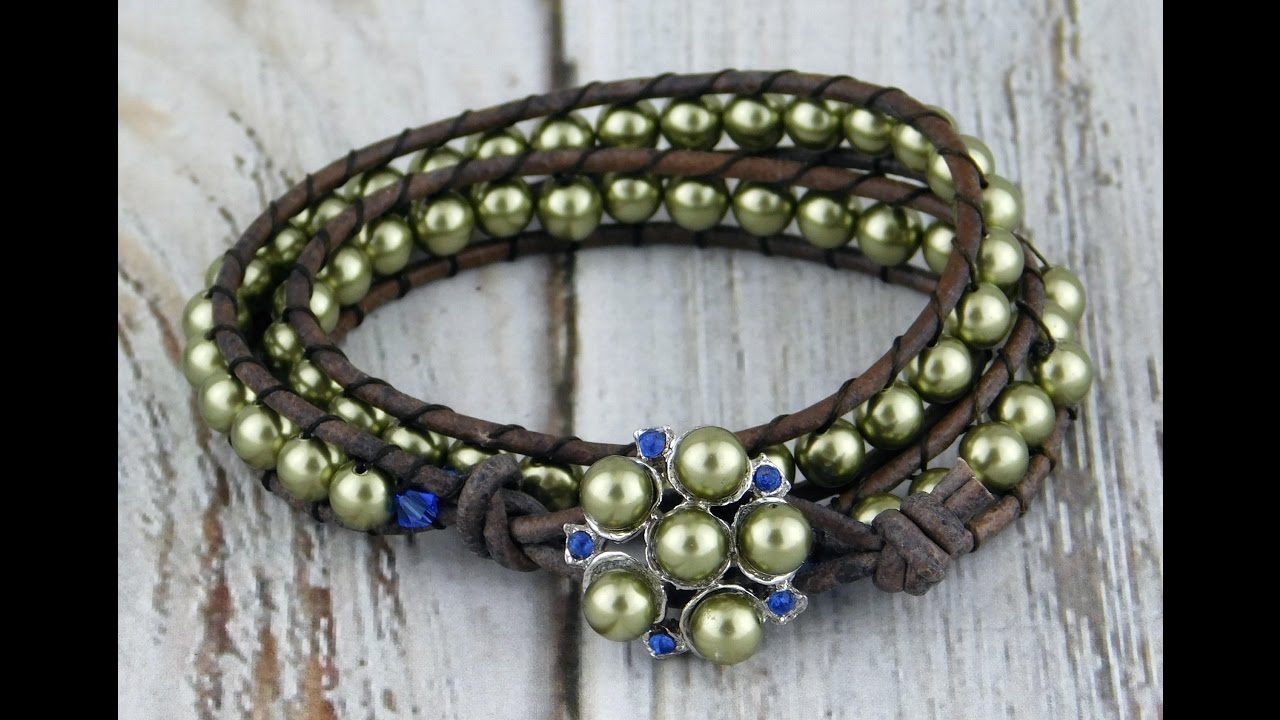 How to make a Leather and Pearl Wrap Bracelet Project