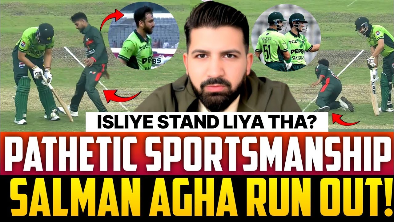 Pathetic innings at end by PAK, Slaman Agha run out talk of the town