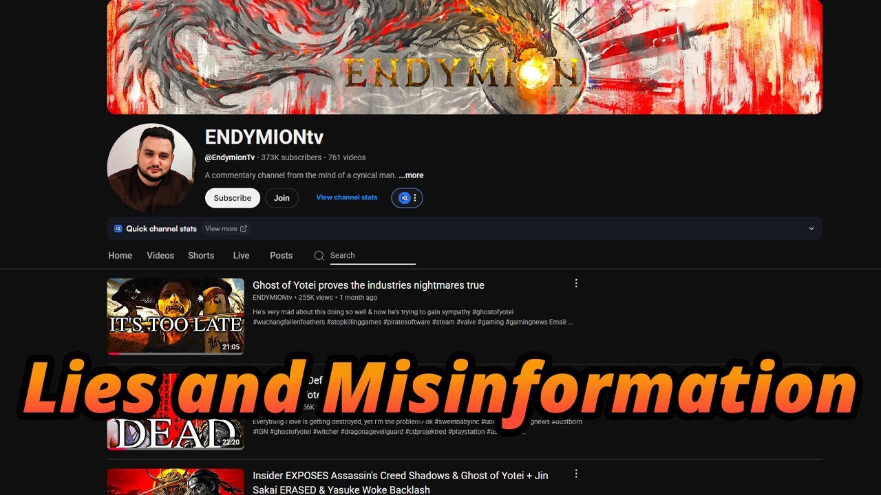 Endymion Is Lying To You About Ghost Of Yotei (Anti Woke Grifter)