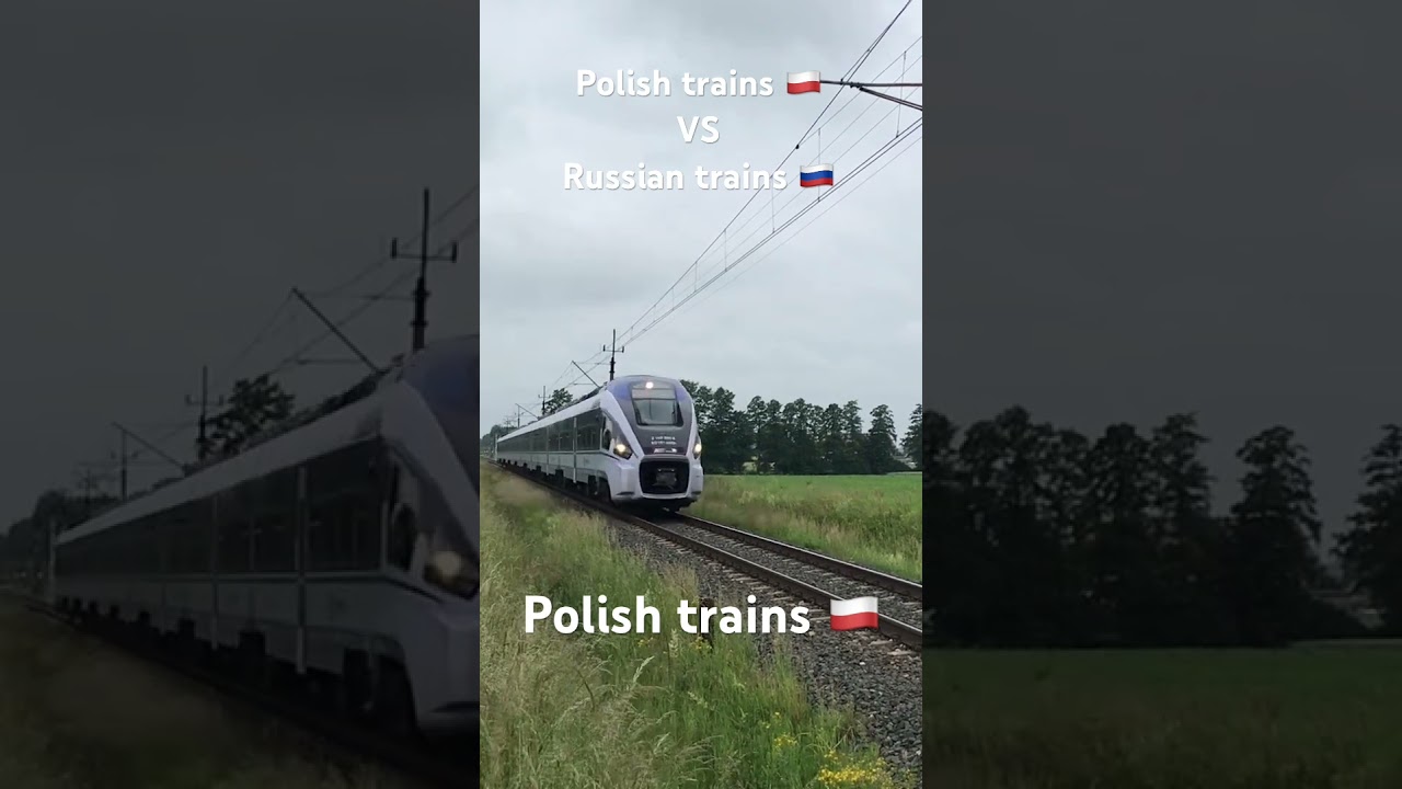 Polish trains 🇵🇱 VS Russian trains 🇷🇺 #vs #pociagi #train #railway #polish #russia