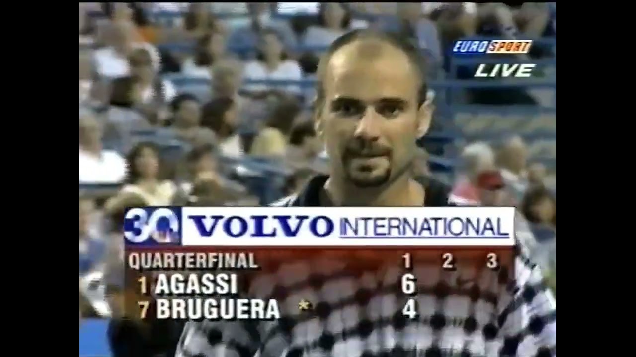 Andre Agassi vs Sergi Bruguera 1995 New Haven QF Highlights