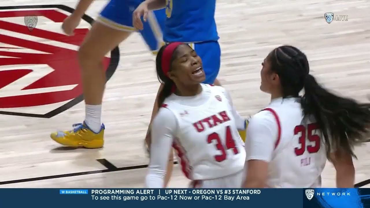 GAME-WINNING Shot By Alissa Pili As #9 Utah Utes Beat #8 UCLA Bruins In Pac-12 Conference Nail-Biter