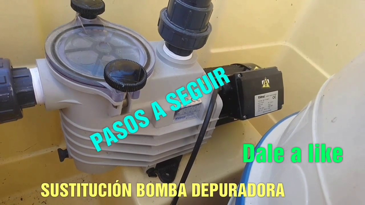 Sustitución bomba depuradora de piscina