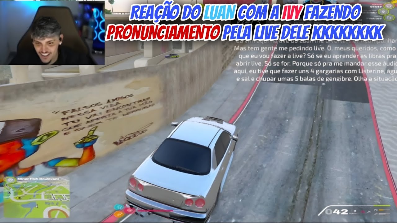 REAÇÃO DO LUAN COM A IVY FAZENDO PRONUNCIAMENTO PELA LIVE DELE! KKKKKKKKKKKKKKK