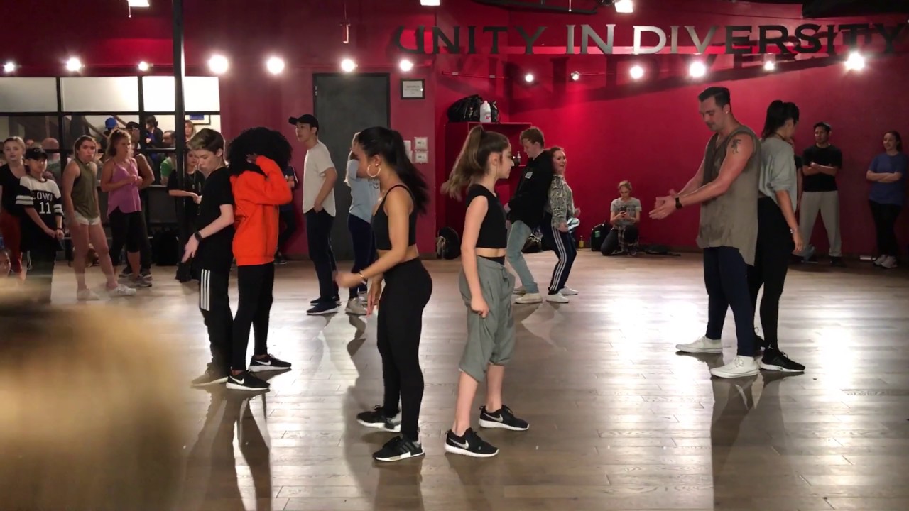 Nika's class at The Millennium - Connor dancing with Liv Brown (far left)