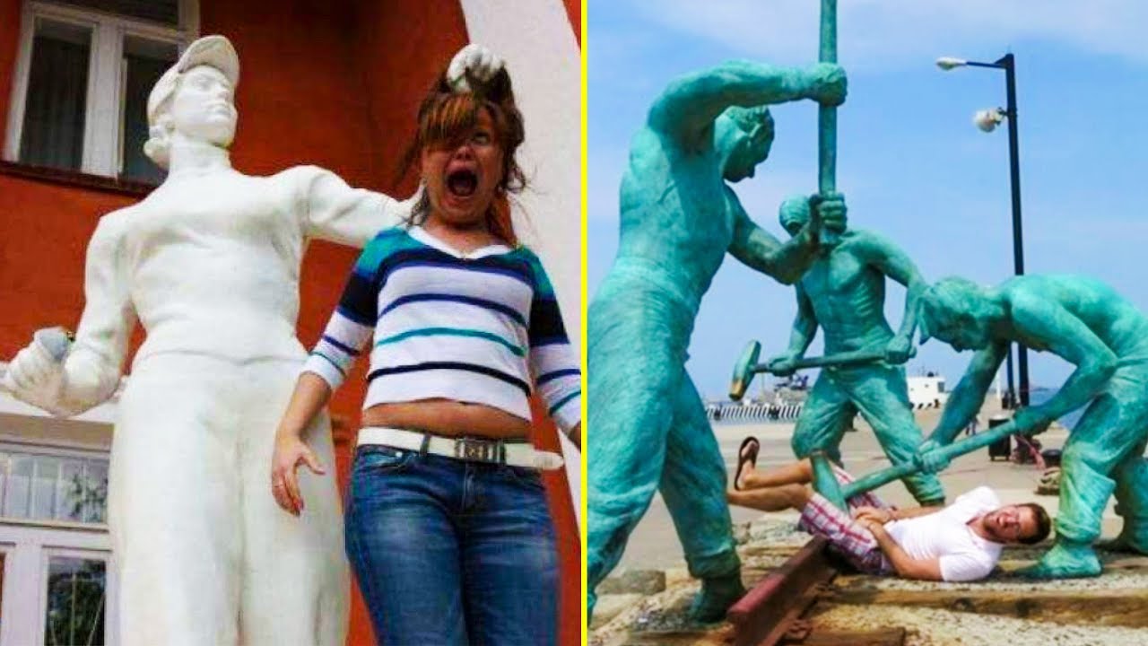 People Who Know How To Have Fun When They See A Statue 「 funny photos 」