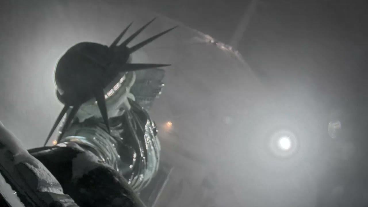 Statue of Liberty Crown Cam Plows working during the blizzard