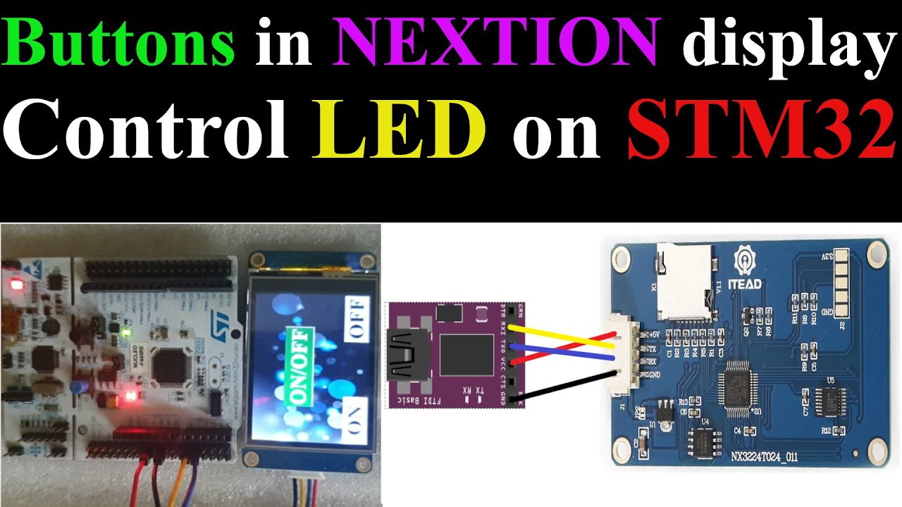 Кнопки на дисплее Nextion || STM32 || Светодиод управления