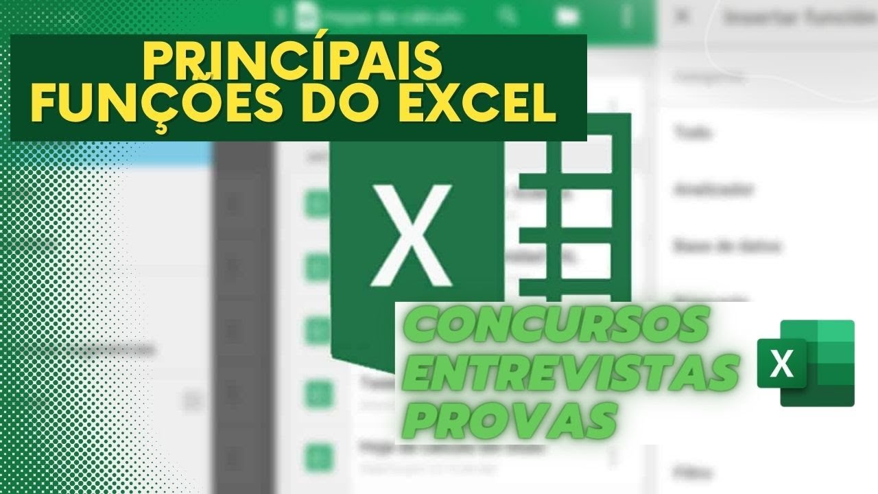 Principais funções do excel para concursos, entrevistas e provas