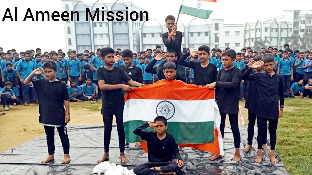 AL-AMEEN MISSION KHALATPUR,HOWRAH|| A MIME ACT ON RESPECT OF NATIONAL FLAG||78TH INDEPENDENCE DAY||
