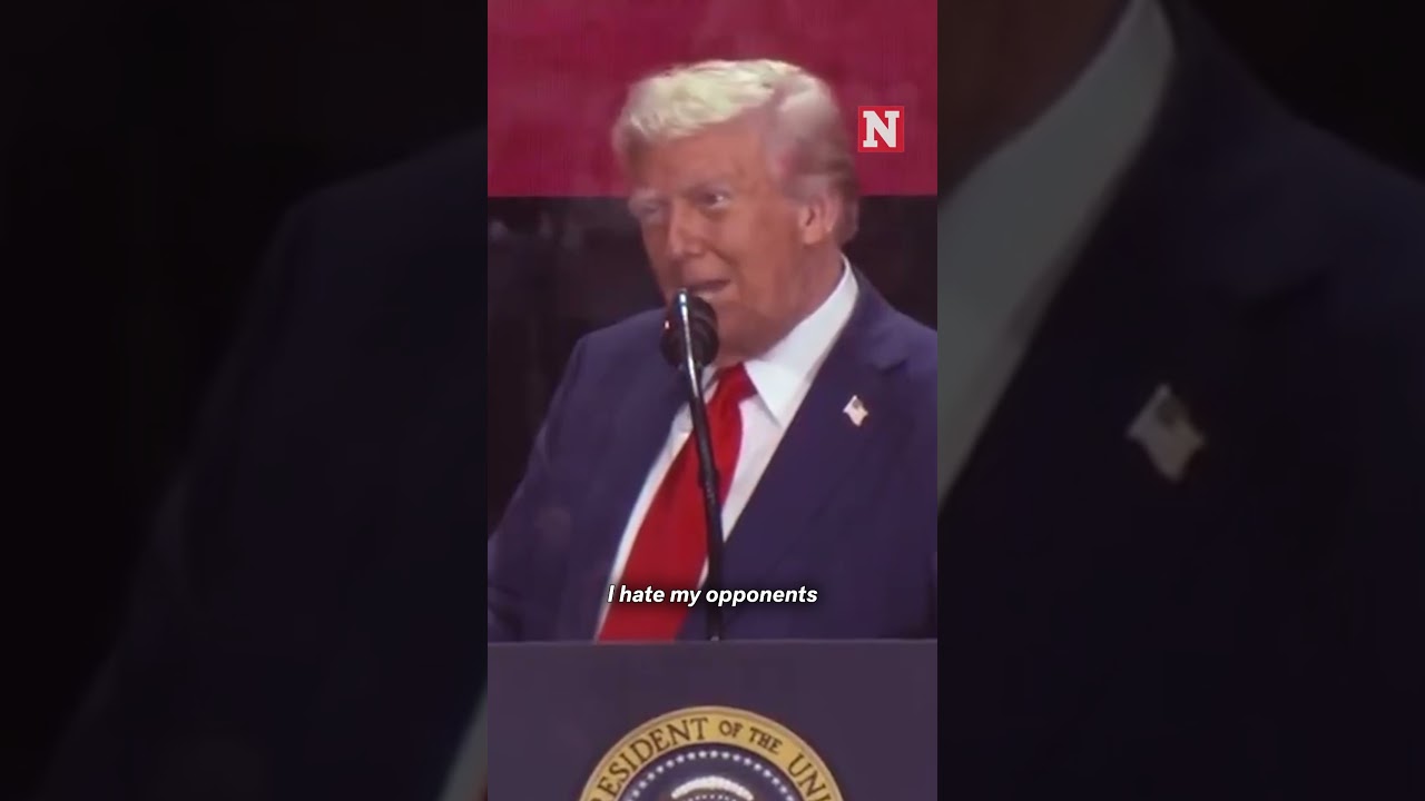 Trump Says He 'Hates' His Opponents During Charlie Kirk's Memorial