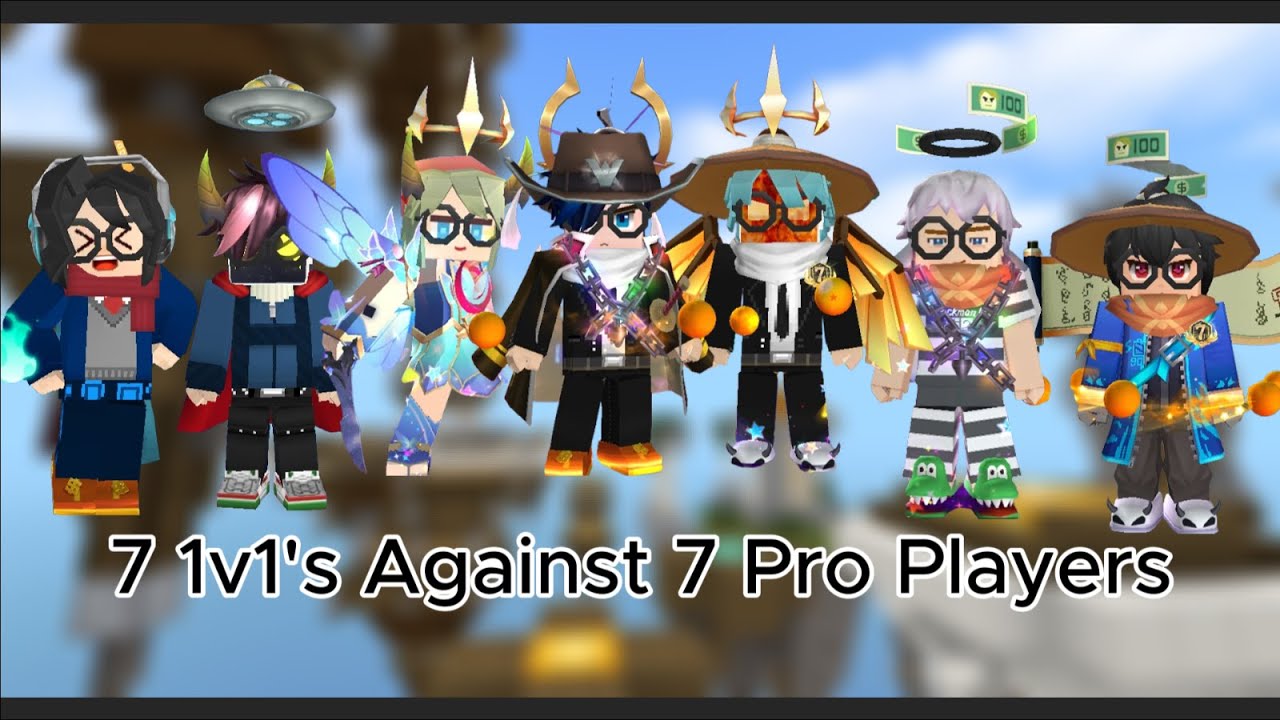I Accepted 7 Duel Requests of 7 Pro Players in Blockman Go!
