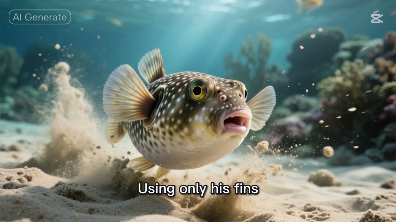 How pufferfish create underwater art.
