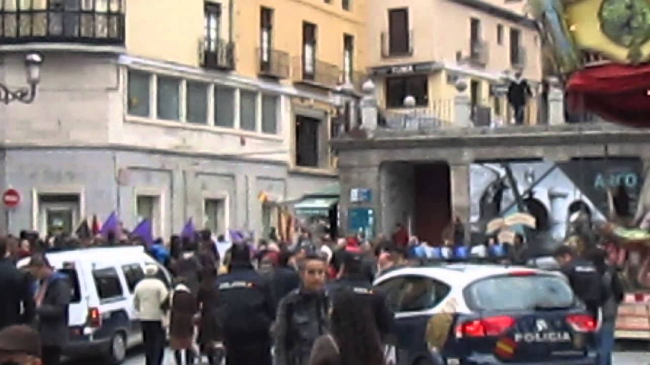 1 mayo manifestacion Segovia. 1 мая демонстрация Сеговия