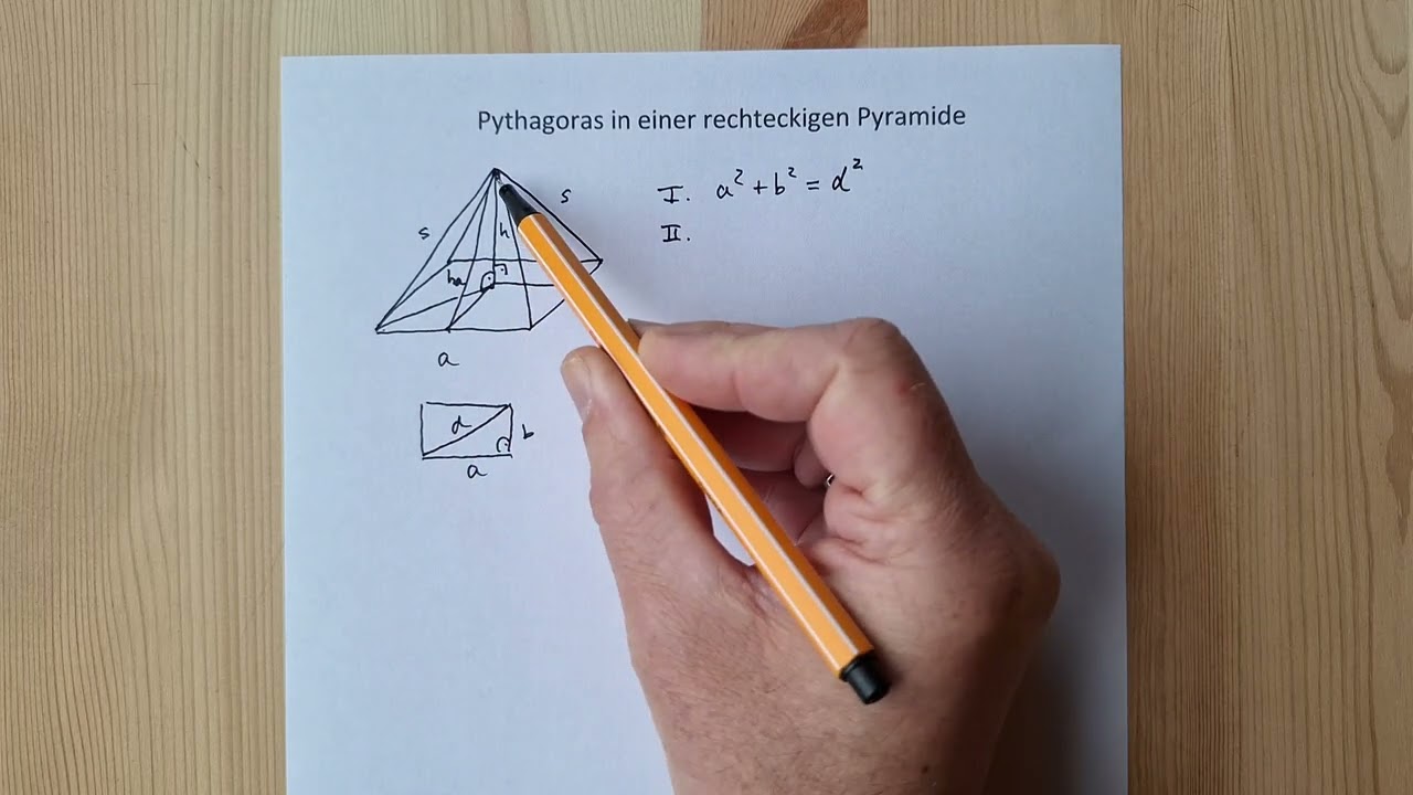 Rechteckige Pyramide Pythagoras Formeln