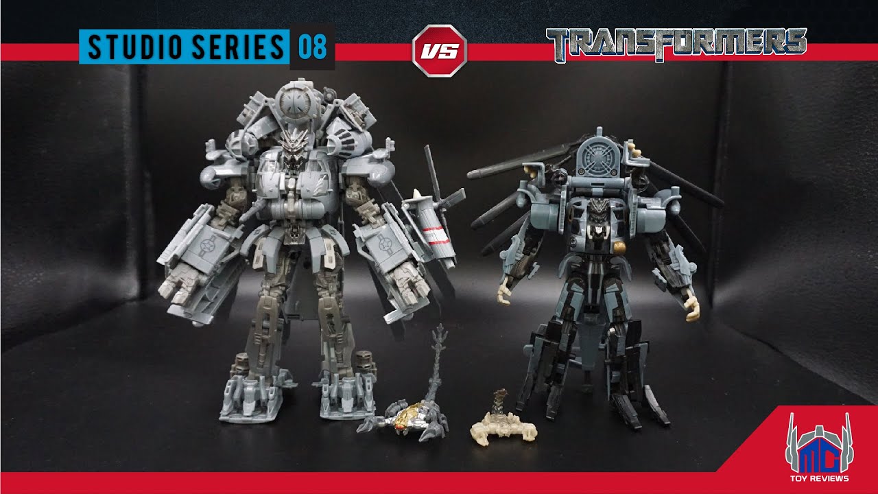 Decepticon Blackout size comparison - 2007 Voyager vs SS08 Leader