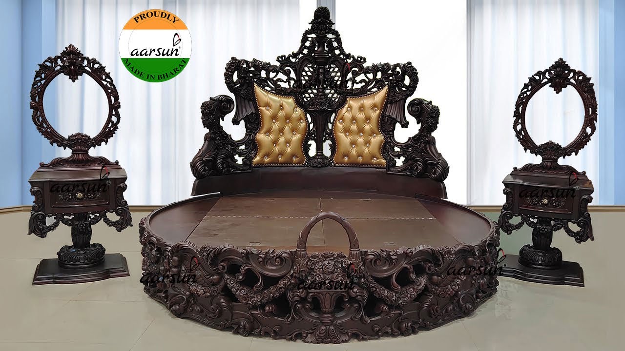 Top designs Round bed cot collection royal luxury designer collection
