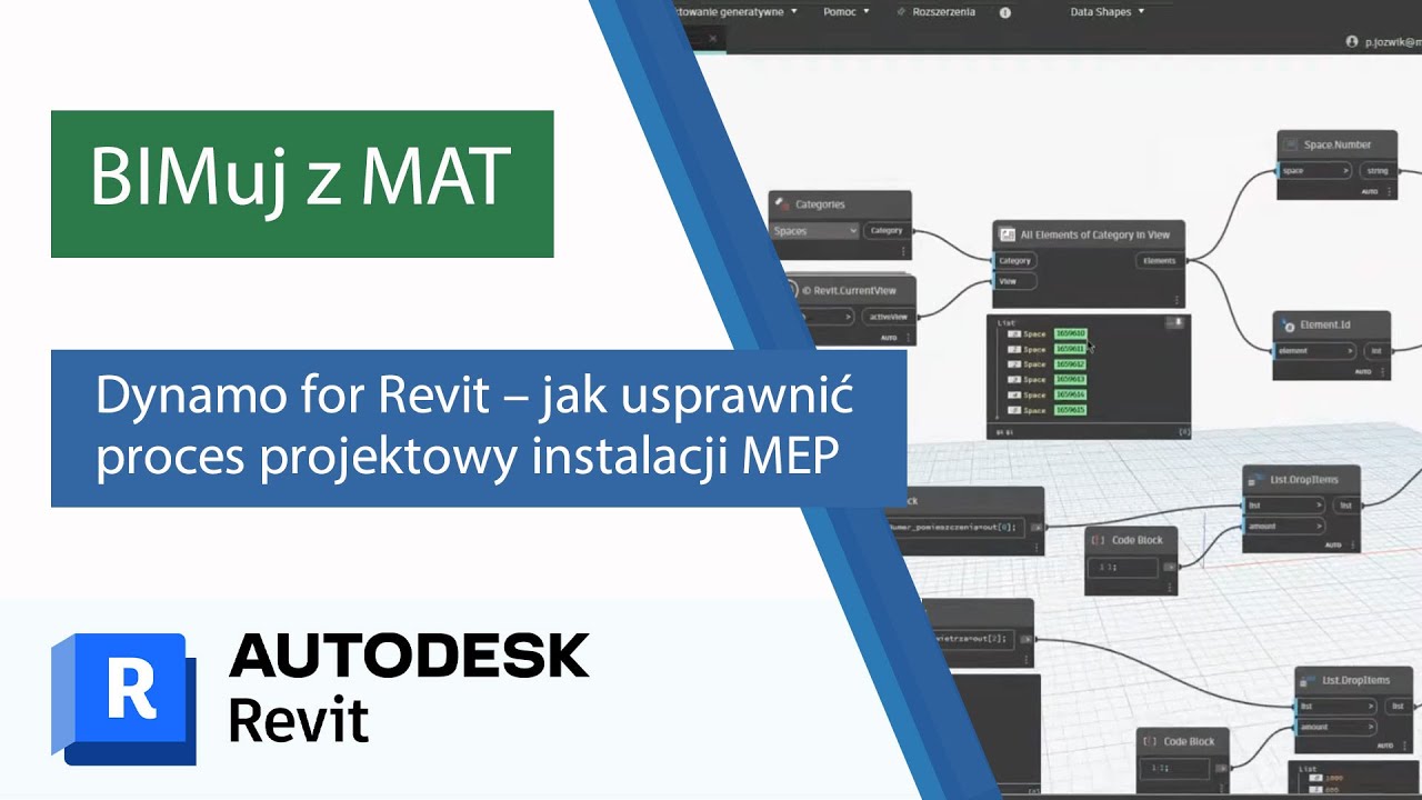 Dynamo for Revit – jak usprawnić proces projektowy instalacji MEP | BIMuj z MAT 2024