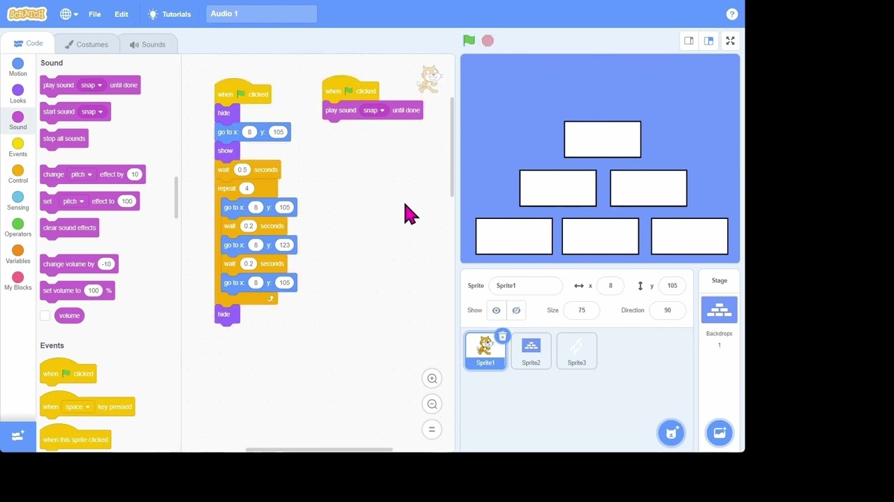 How to add audio to Scratch programming