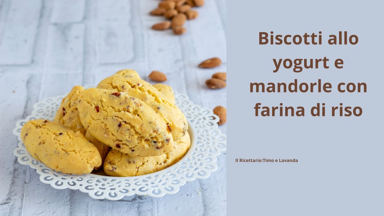 Biscotti allo yogurt e mandorle con farina di riso