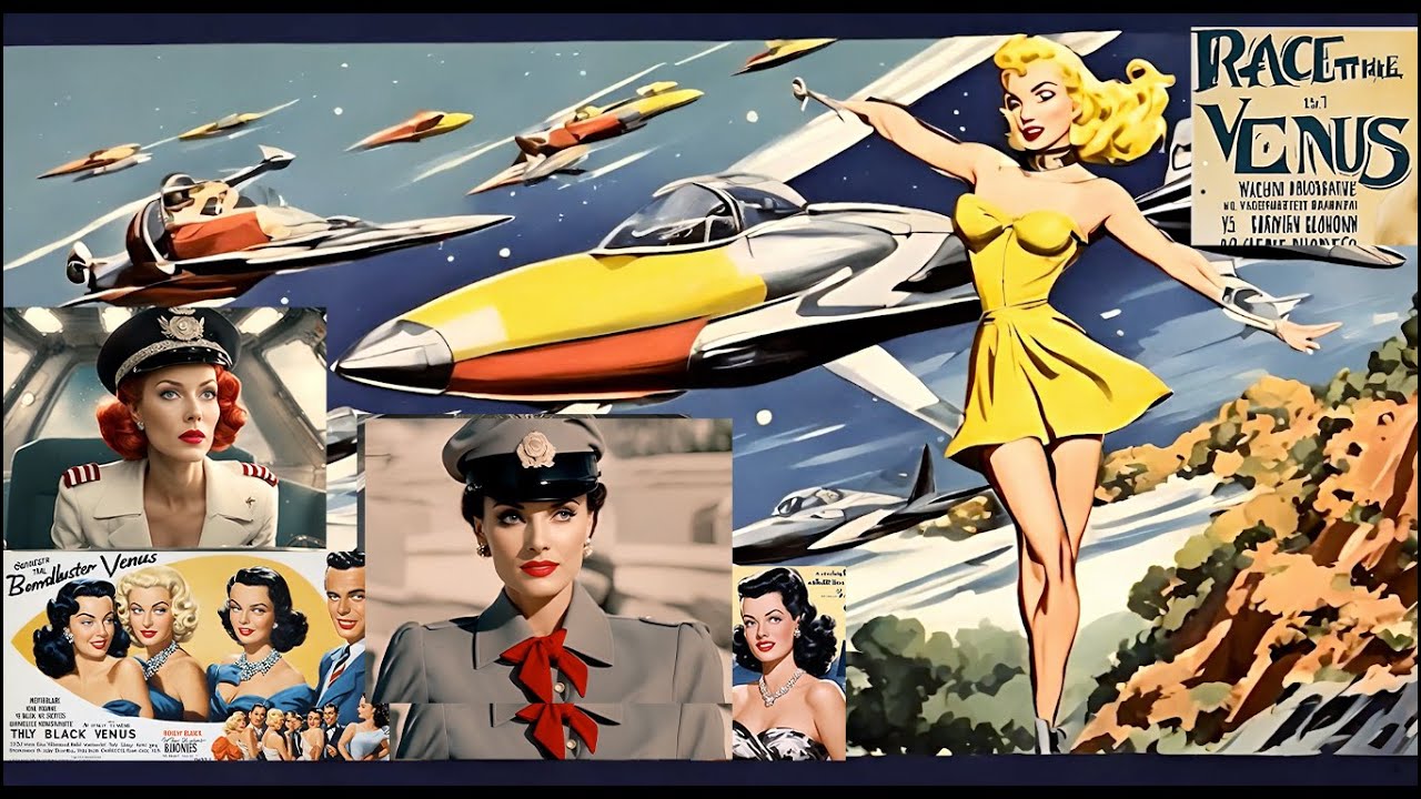 RACE TO VENUS - 1950's Retro Pulp Science Fiction by Skyward, Concerted AI Experimentation, Gen 2