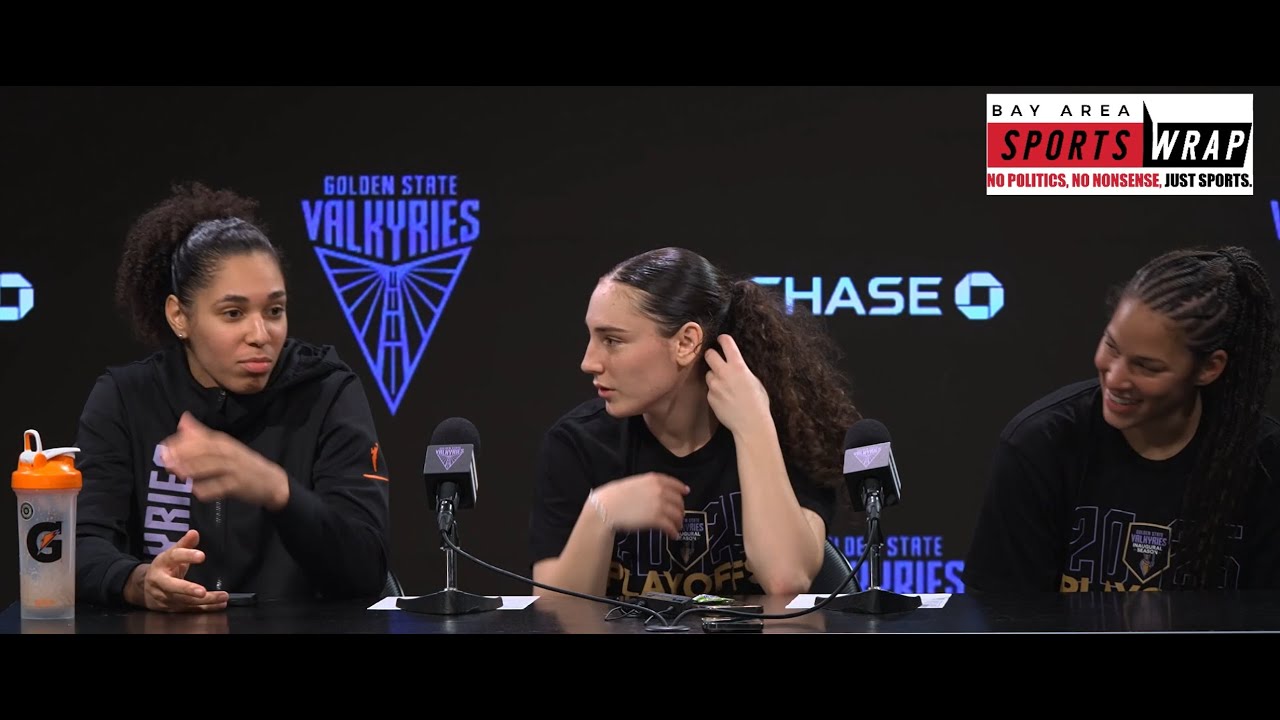 Janelle Salaün, Carla Leite, Veronica Burton Golden State Postgame - |Wings vs Valkyries| 9.04.25