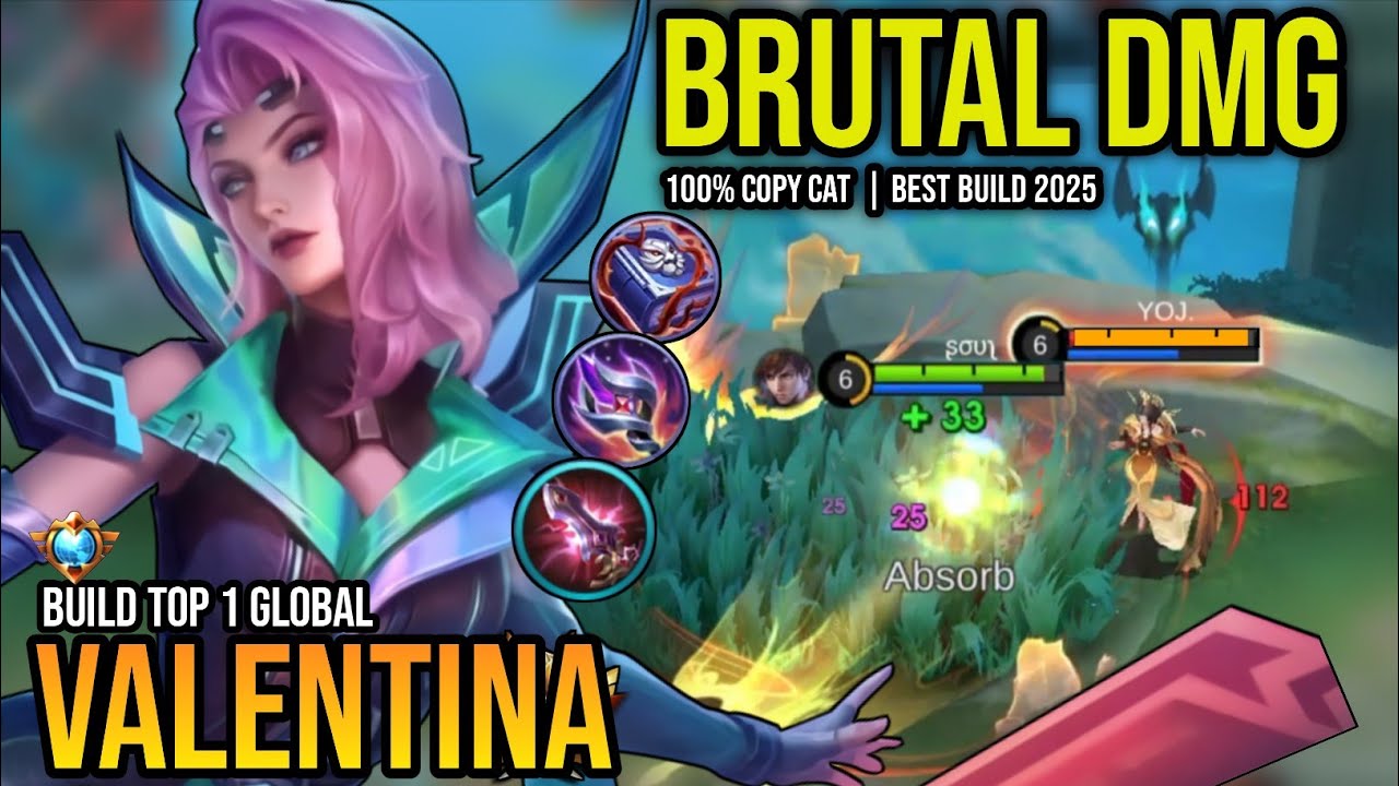 VALENTINA BEST BUILD 2025 | BUILD TOP 1 GLOBAL VALENTINA GAMEPLAY | MOBILE LEGENDS✓