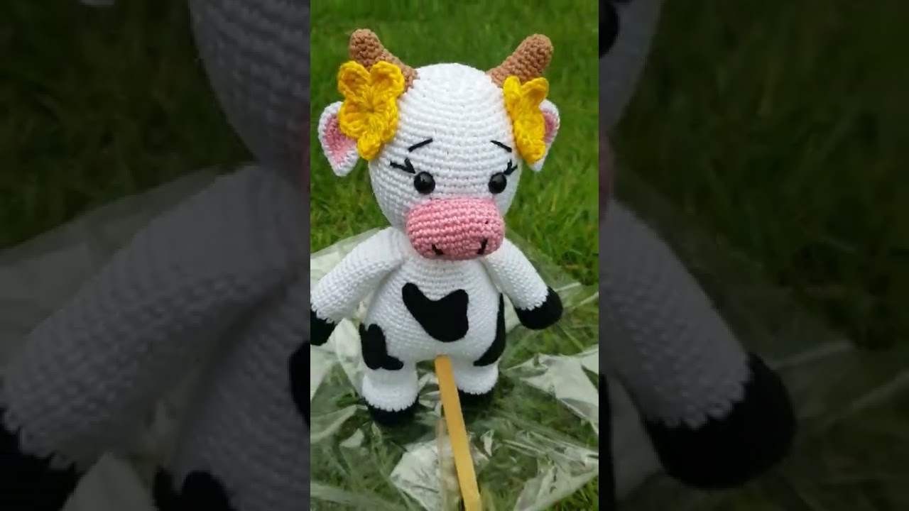 vaca em Amigurumi 