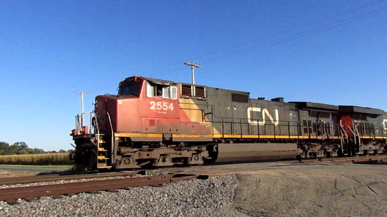 Fast Canadian National Oil Tanker Train