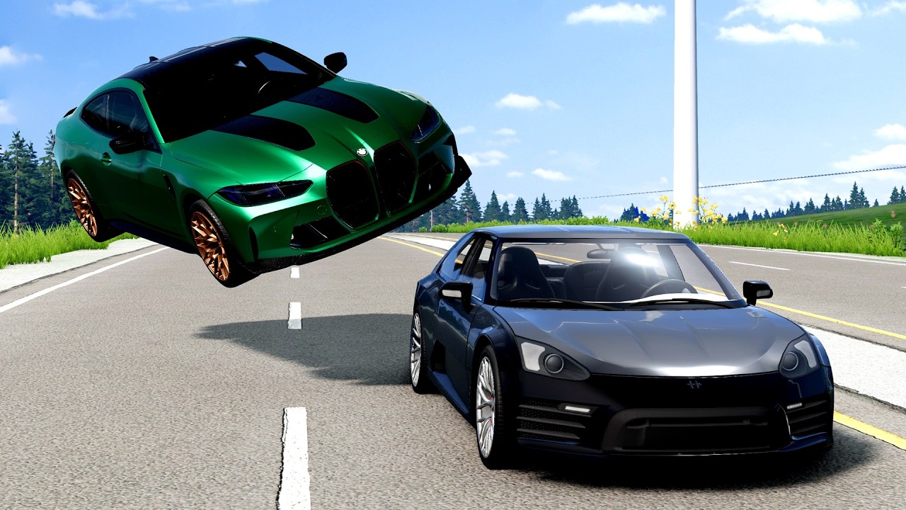 High Speed Traffic Car Crashes #261 - BeamNG Drive | CrashBoomPunk