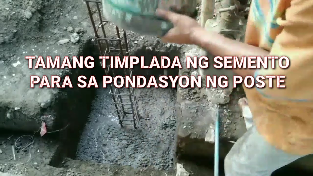 Tamang timplada ng semento para sa pundasyon at poste