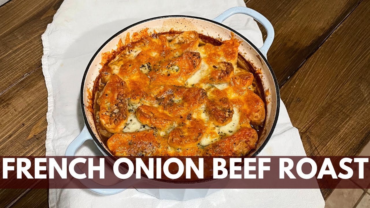 UNREAL FRENCH ONION BEEF ROAST SOUP RECIPE IN THE DUTCH OVEN!