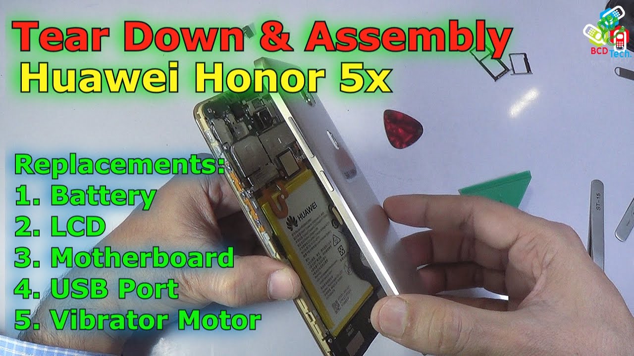 Huawei Honor 5x Tear Down, Parts View & Assembly